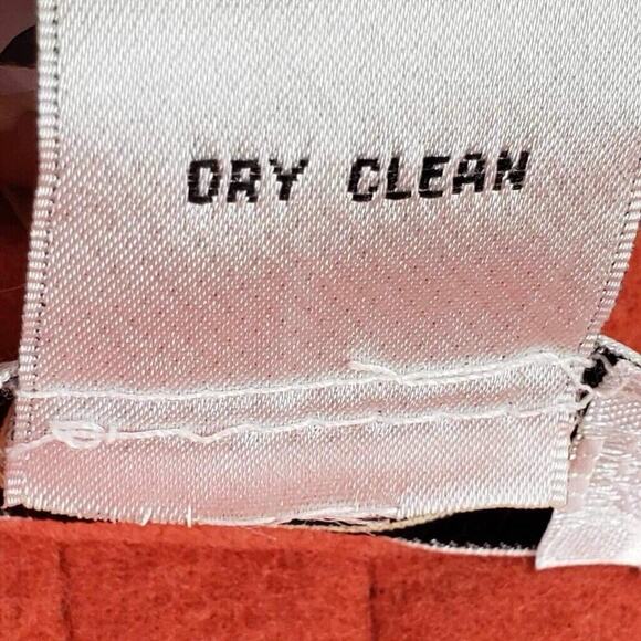 Talbots Blazer Women's Size 10 Orange Wool Long Sleeve Open Jacket - Picture 8 of 9